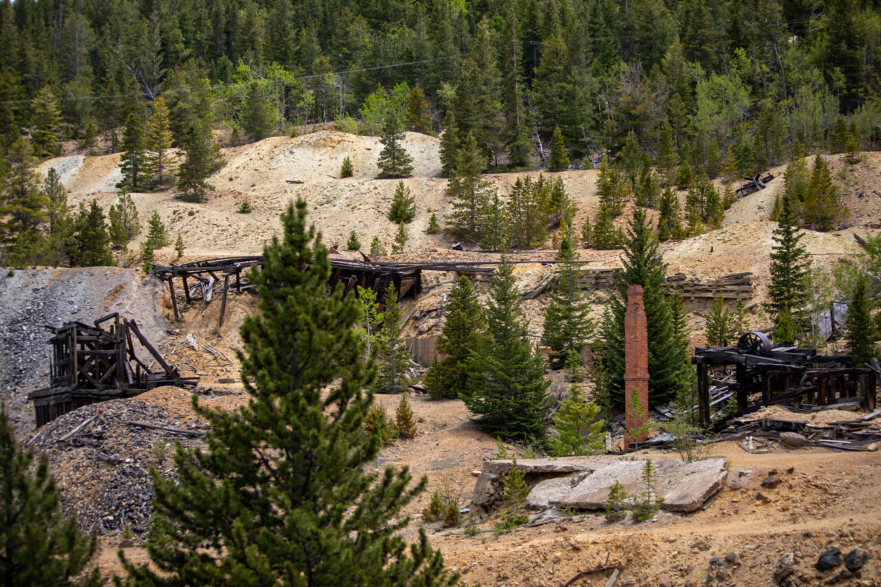 Ruins with Brick Chimney