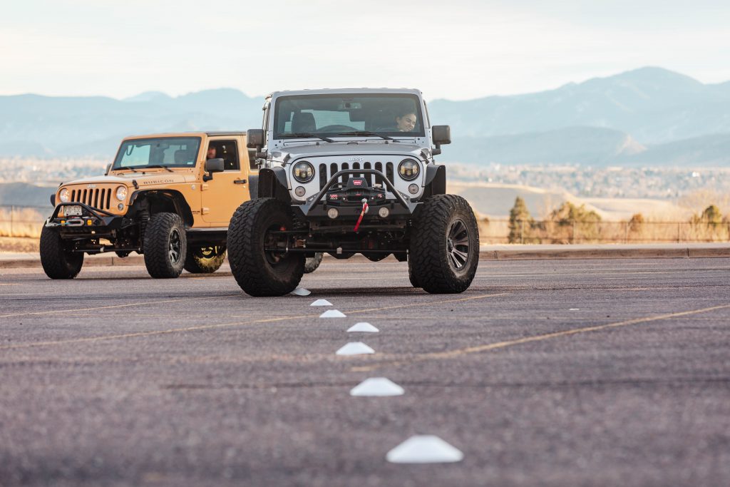 Jeep Tours Colorado by Native Jeeps Parking lot practice